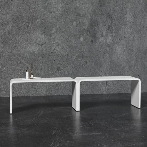 ספסל למקלחת LORA קוריאן אקרילי - לבן מט – תמונה 4