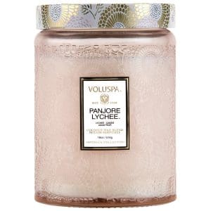נר ריחני בצנצנת זכוכית 510 גרם - Panjore Lychee VOLUSPA