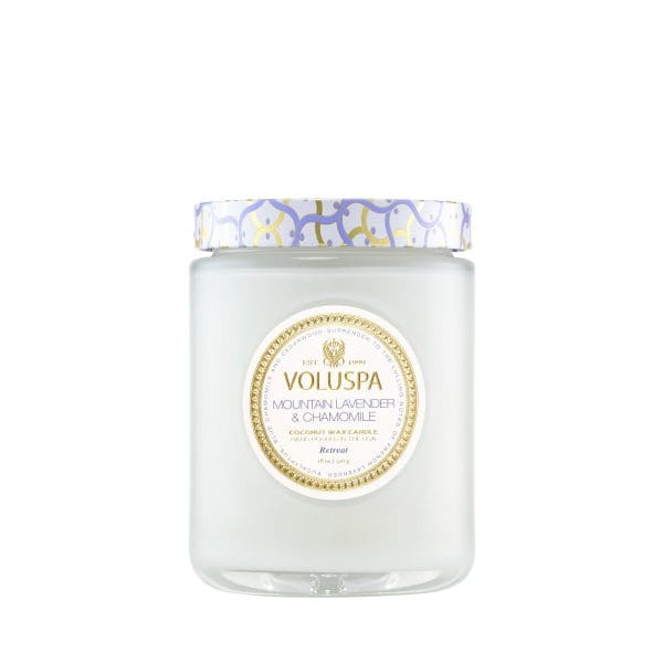נר ריחני בצנצנת זכוכית‏ 510 גרם - Mountain Lavender & Chamomile VOLUSPA
