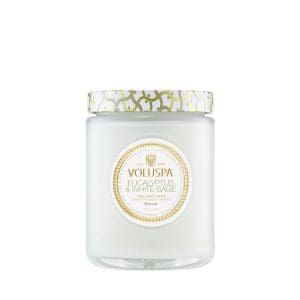 נר ריחני בצנצנת זכוכית‏ 510 גרם - Eucalyptus & White Sage VOLUSPA