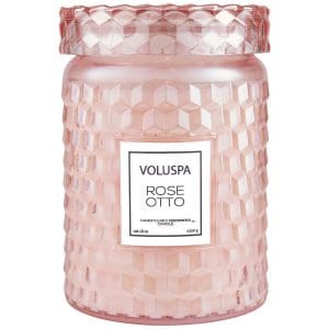 נר ריחני בצנצנת זכוכית‏ 510 גרם - Rose Otto VOLUSPA