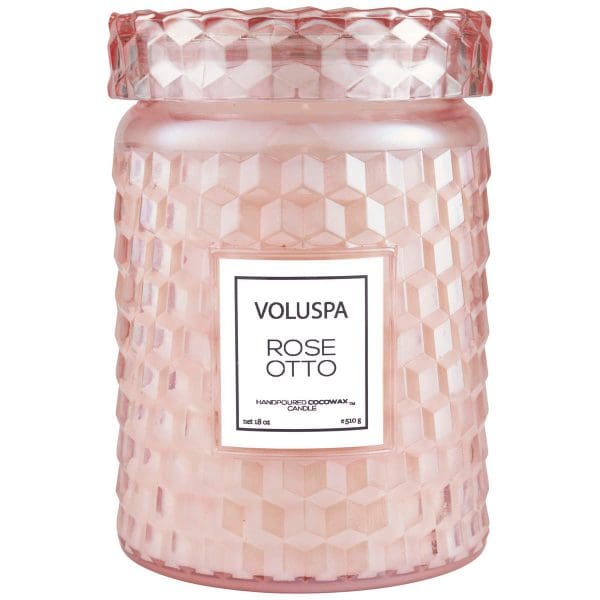 נר ריחני בצנצנת זכוכית‏ 510 גרם - Rose Otto VOLUSPA
