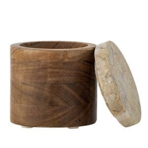 צנצנת עץ עם מכסה שיש Lisanne - ג' 6 ס"מ Bloomingville