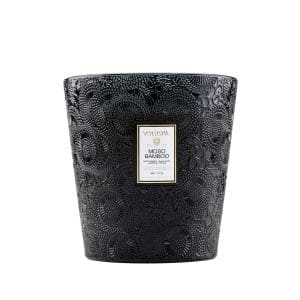 נר גדול 3 פתיליות‏ 1070 גרם - Moso Bamboo VOLUSPA