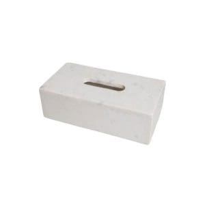 קופסאת טישו שיש Sergio  לבן