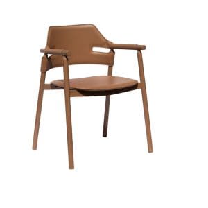 כסא אוכל מתכת Lor חום