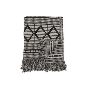 כירבולית כותנה Gutte - שחור / לבן Bloomingville