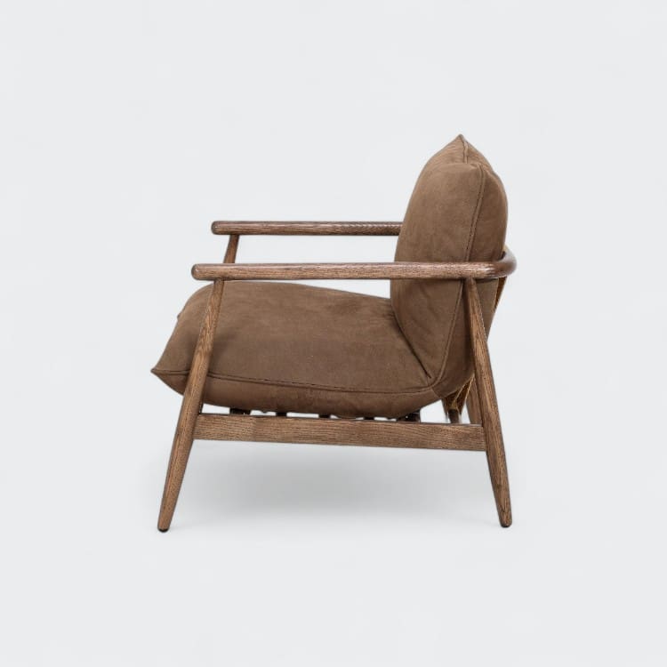 כורסא עור Lora אגוז – תמונה 2