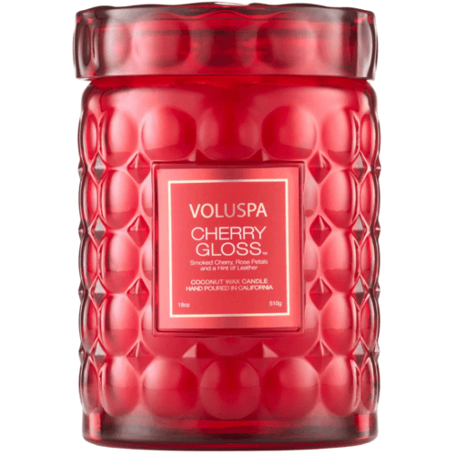 נר ריחני בצנצנת זכוכית 510 גרם – Cherry Gloss VOLUSPA