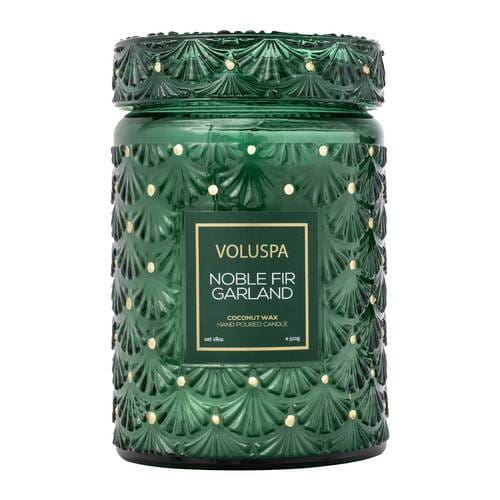 נר ריחני בצנצנת זכוכית 510 גרם – Noble Fir Garland VOLUSPA